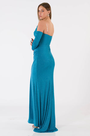 Badajoz Oil Blue Evening Dress Dress