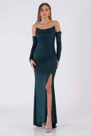 Badajoz Emerald Evening Dress