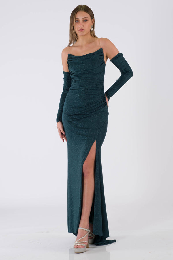 Badajoz Emerald Evening Dress