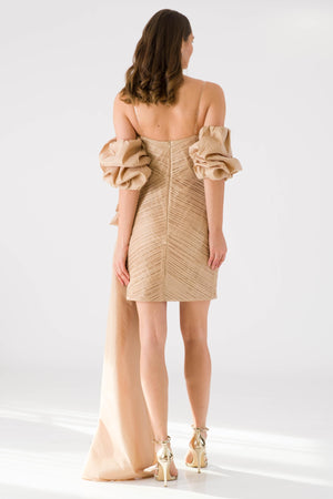 Belacu beige evening dress dress