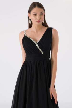 Berre Black Evening Dress