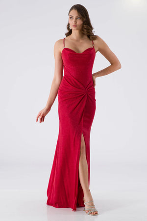 BRIGHT Red Evening Dress