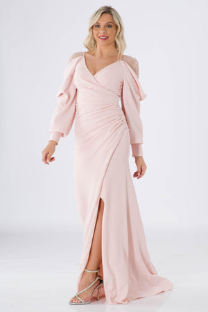 Brook powder evening dress dress