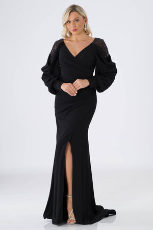 Brook black evening dress dress