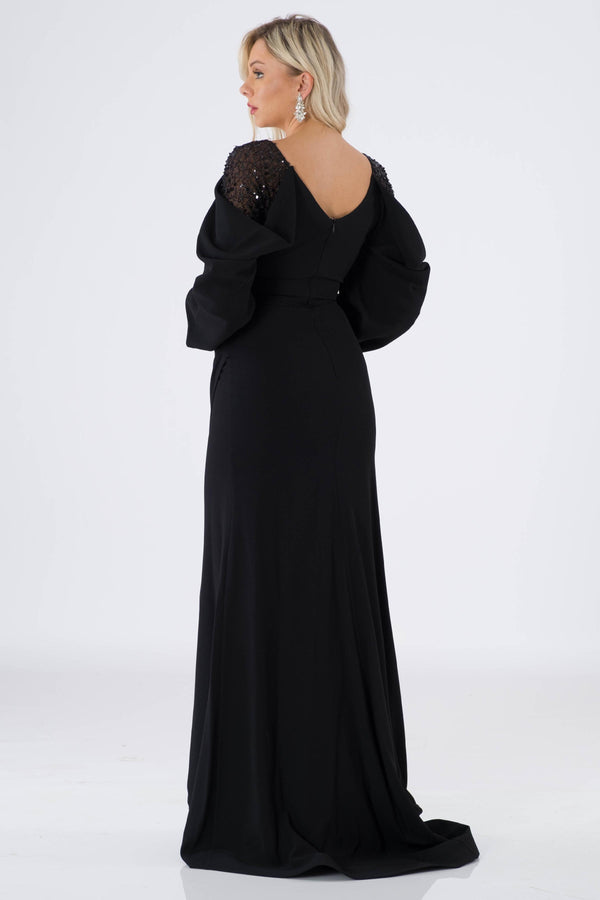 Brook black evening dress dress