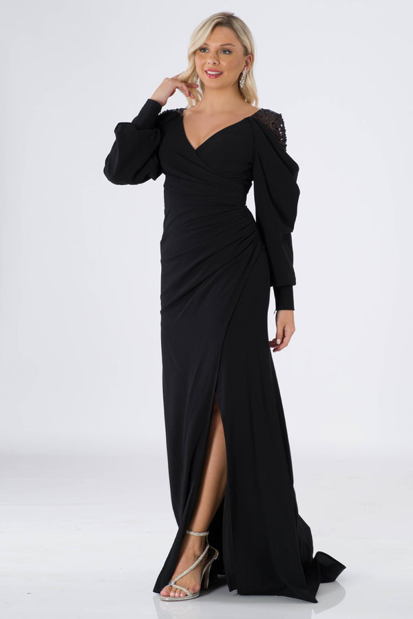 Brook black evening dress dress