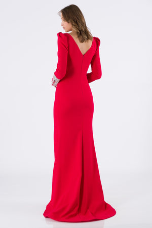 Burgos Red Evening Dress