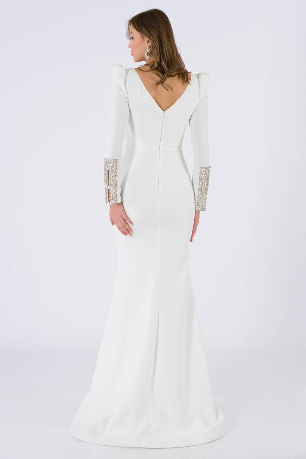 Burgos Ecru Evening Dress