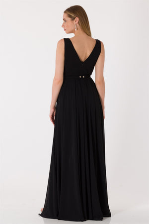 Buse black evening dress dress