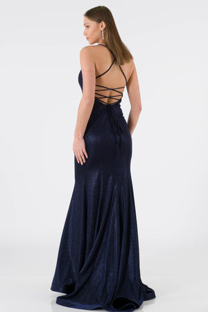 Callısta navy blue evening dress dress