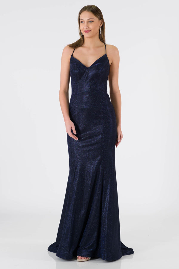 Callısta navy blue evening dress dress