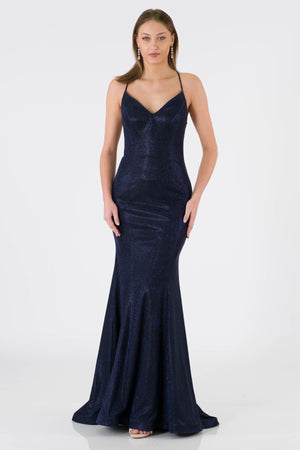 Callısta navy blue evening dress dress