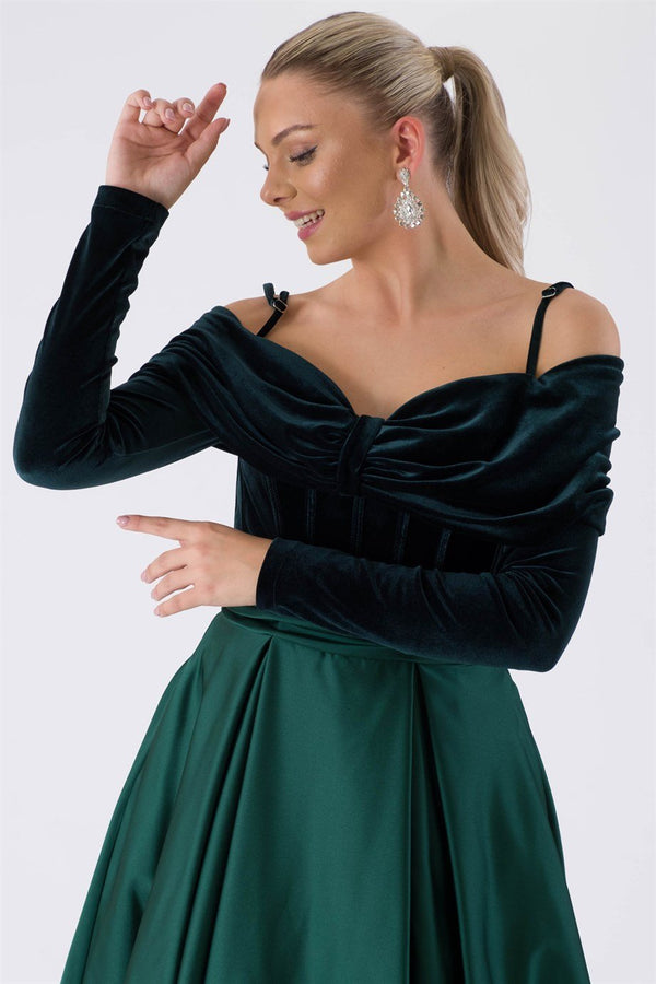 Chea Emerald Evening Dress