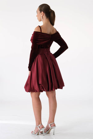 Chea Bordeaux Evening Dress