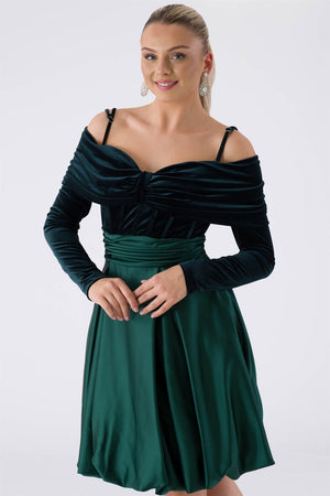 Chea Emerald Evening Dress