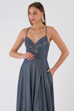 Colmar Blue Evening Dress