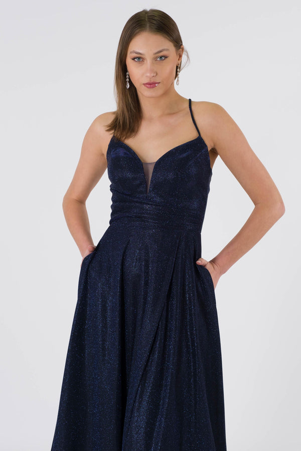 Colmar Navy Blue Evening Dress