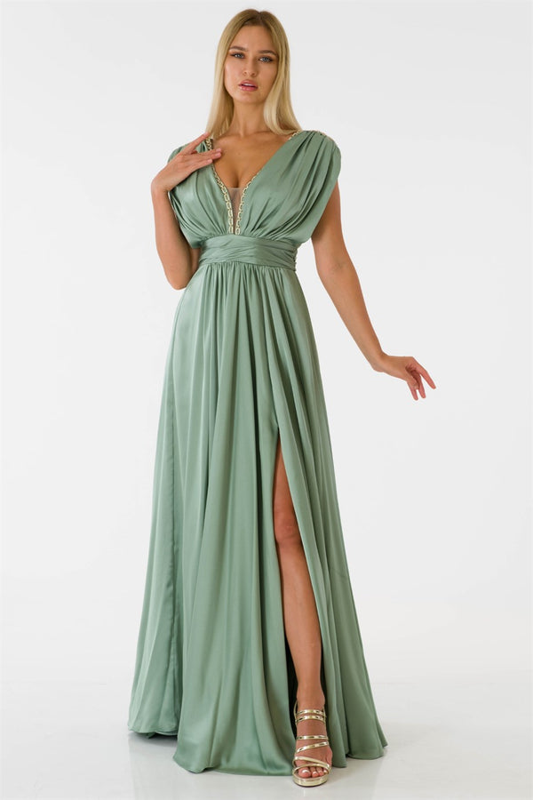 Deren Princess Mint Evening Dress