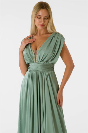 Deren Princess Mint Evening Dress