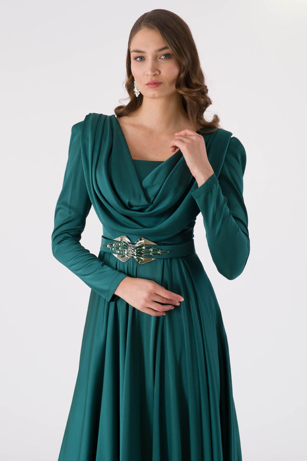 Dovty emerald evening dress dress