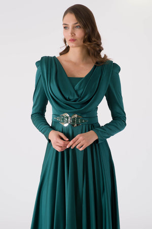 Dovty emerald evening dress dress