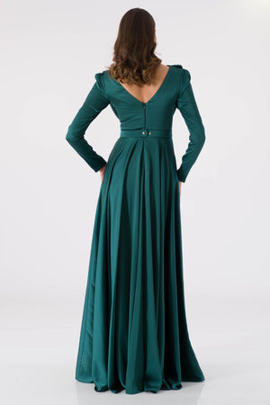 Dovty emerald evening dress dress