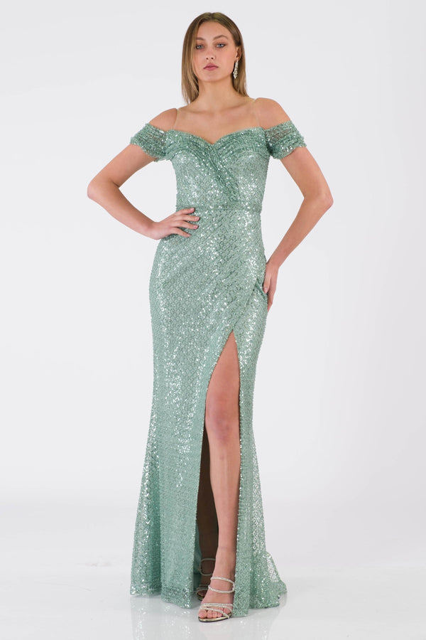 Eira Mint Evening Dress