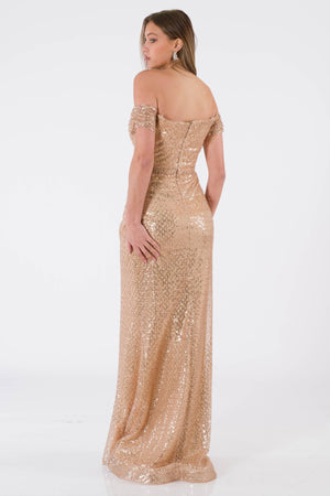 Eira Beige Evening Dress Dress