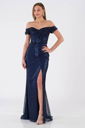 Eira Navy Blue Evening Dress Dress