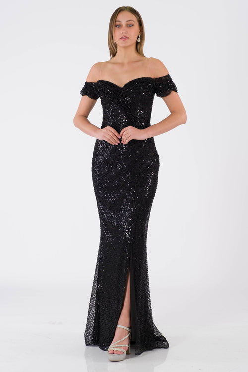 Eira Black Evening Dress