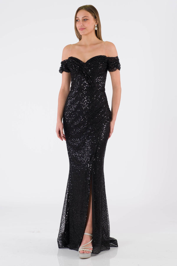 Eira Black Evening Dress