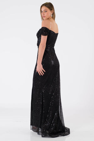 Eira Black Evening Dress