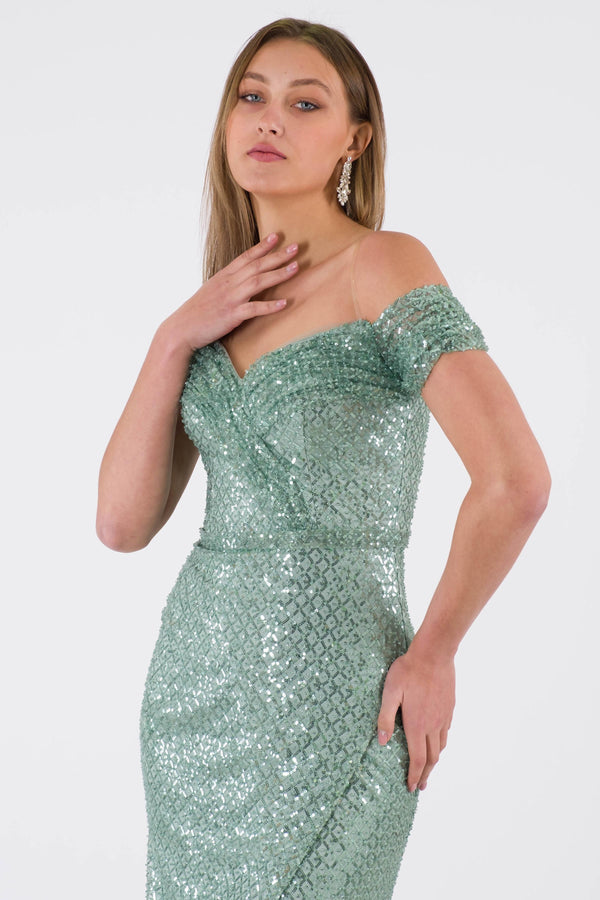 Eira Mint Evening Dress