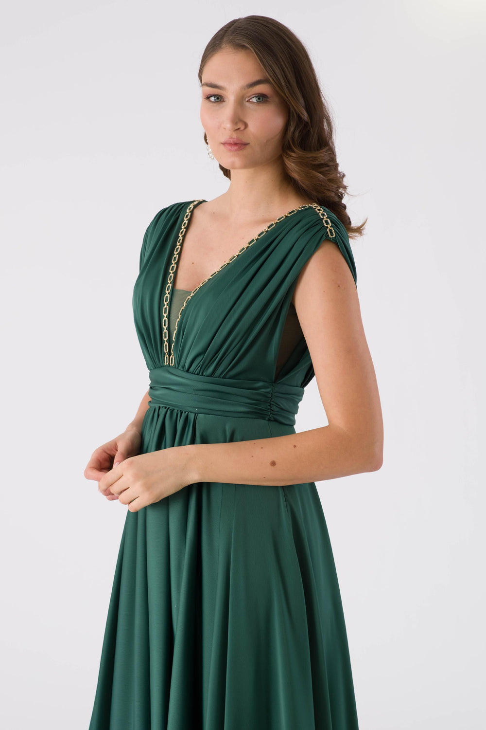 Elvan Emerald Evening Dress