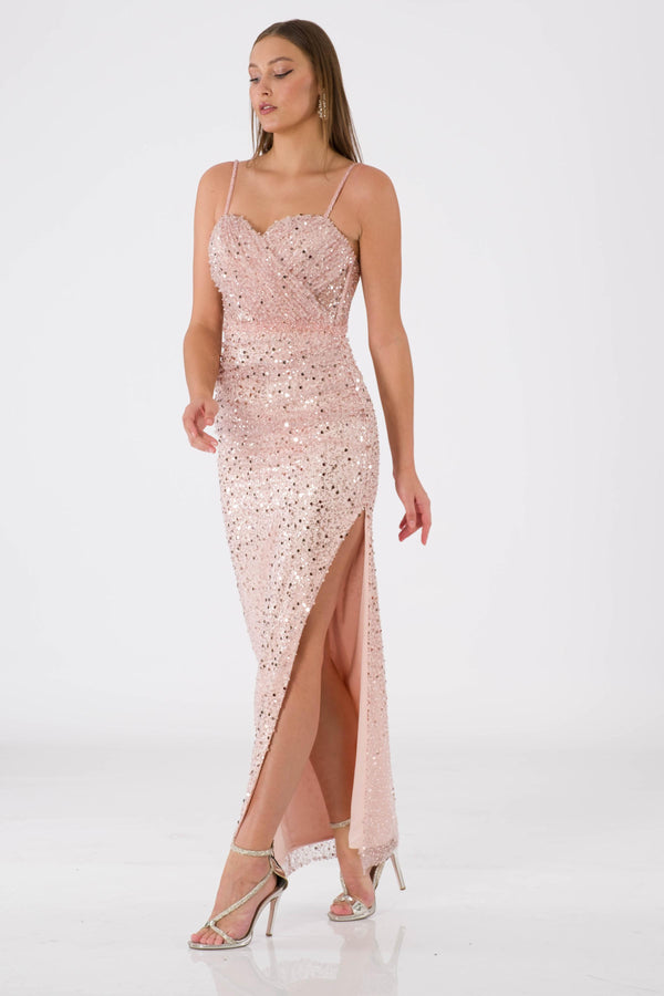 Emma powder evening dress dress