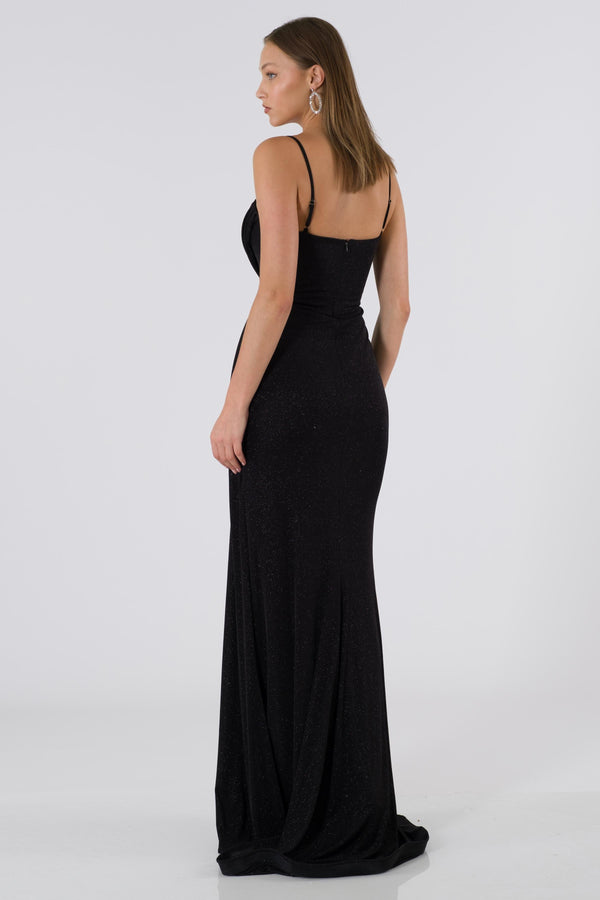 Entremont black evening dress dress