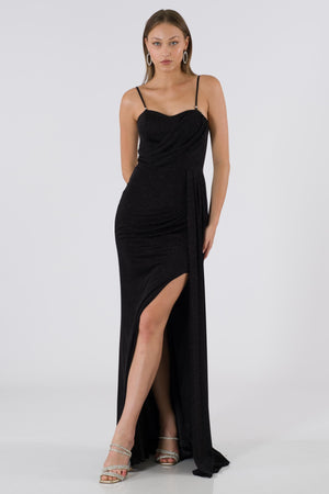 Entremont black evening dress dress