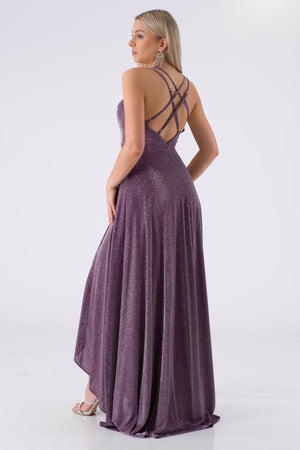 Gamoo purple evening dress dress