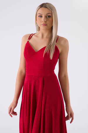 Gamoo Red Evening Dress