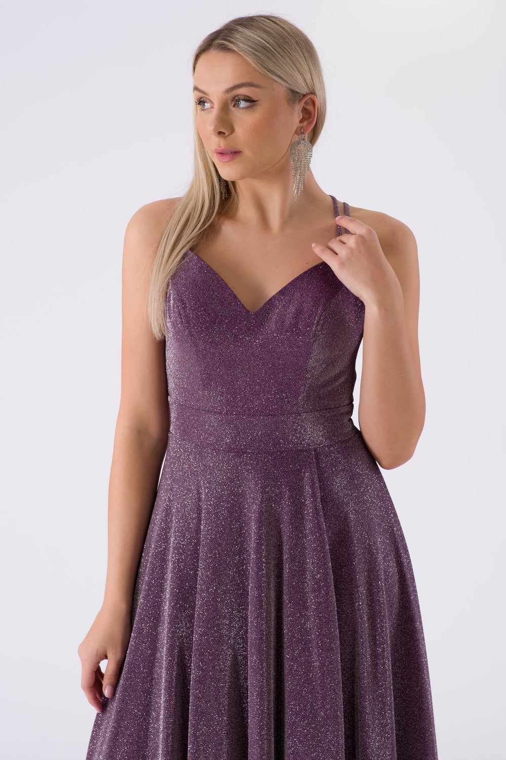 Gamoo purple evening dress dress