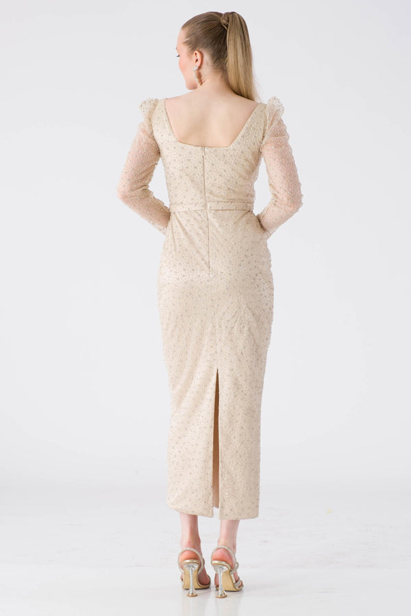 Guruh beige evening dress dress