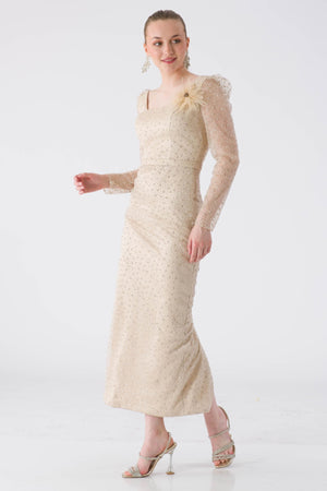 Guruh beige evening dress dress