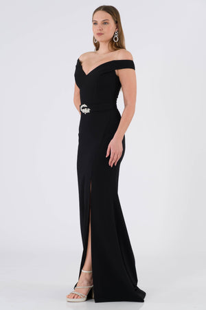 Herisau black evening dress dress