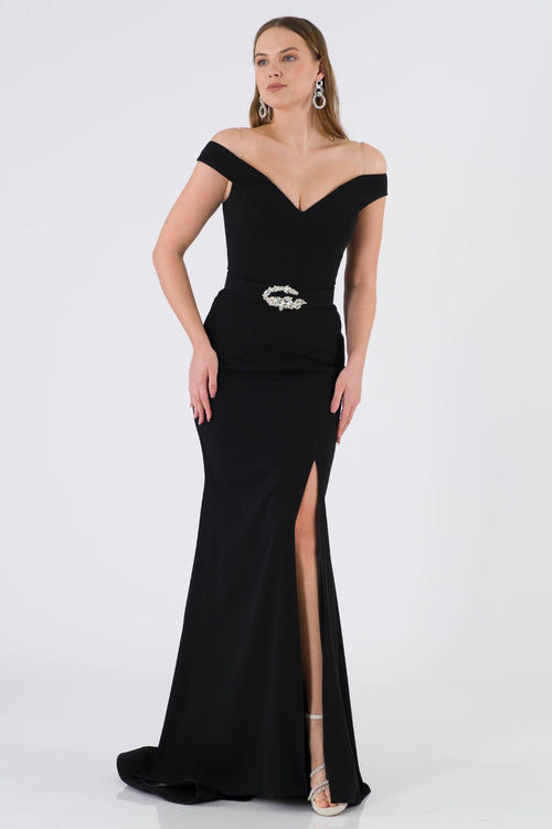 Herisau black evening dress dress