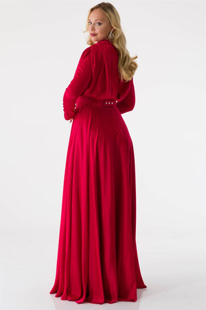 Sisi Burgundy Evening Dress