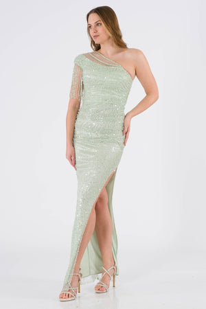 Leah Mint Evening Dress