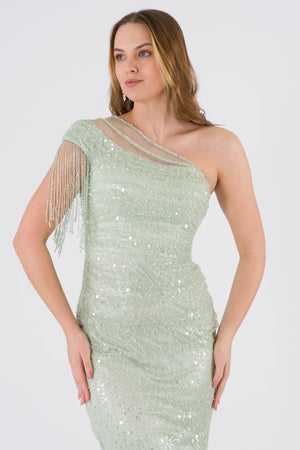 Leah Mint Evening Dress