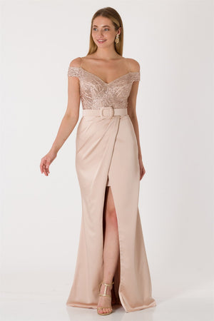 Marlene Beige Evening Dress Dress