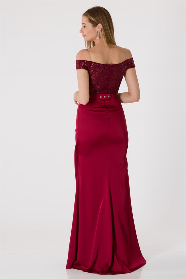 Marlene Bordeaux Evening Dress