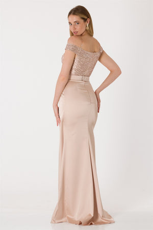 Marlene Beige Evening Dress Dress